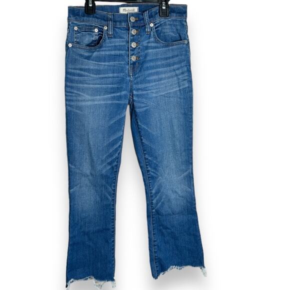Madewell Denim - Madewell Cali Demi-Boot Jeans: Chewed Hem Edition Size 26 Frayed hem EUC
